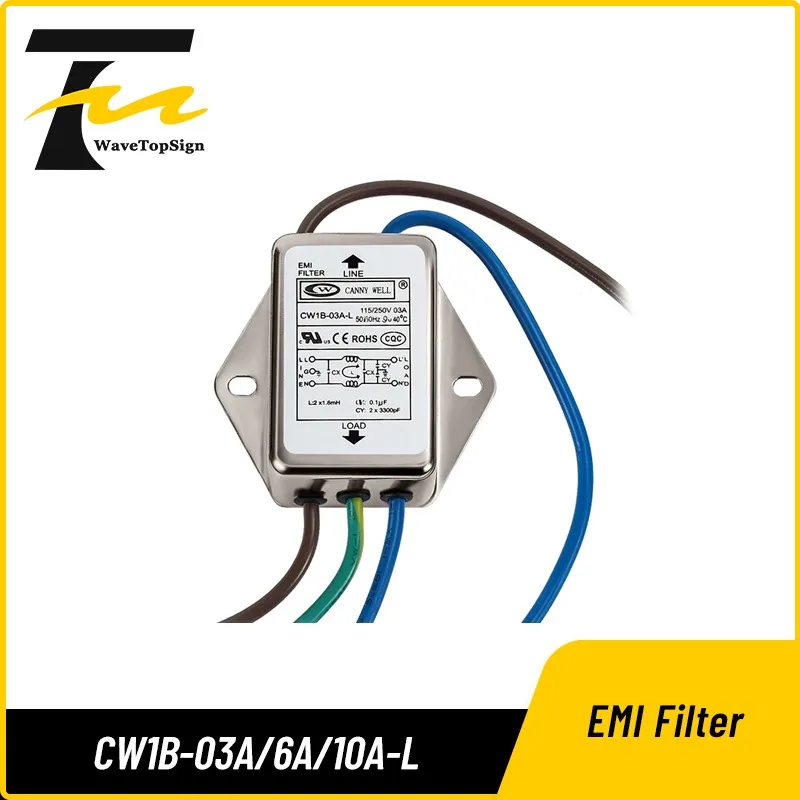 

CANNY WELL Power EMI Filter CW1B-03A-L CW1B-06A-L CW1B-10A-L anti-interference filter