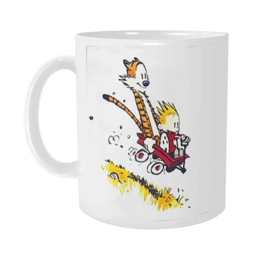 

Calvin and Hobbes Red Wagon Ride For Mugs Tea Coffee Mugs Bachelorette Party Team Groomsman Cups Wedding Gifts