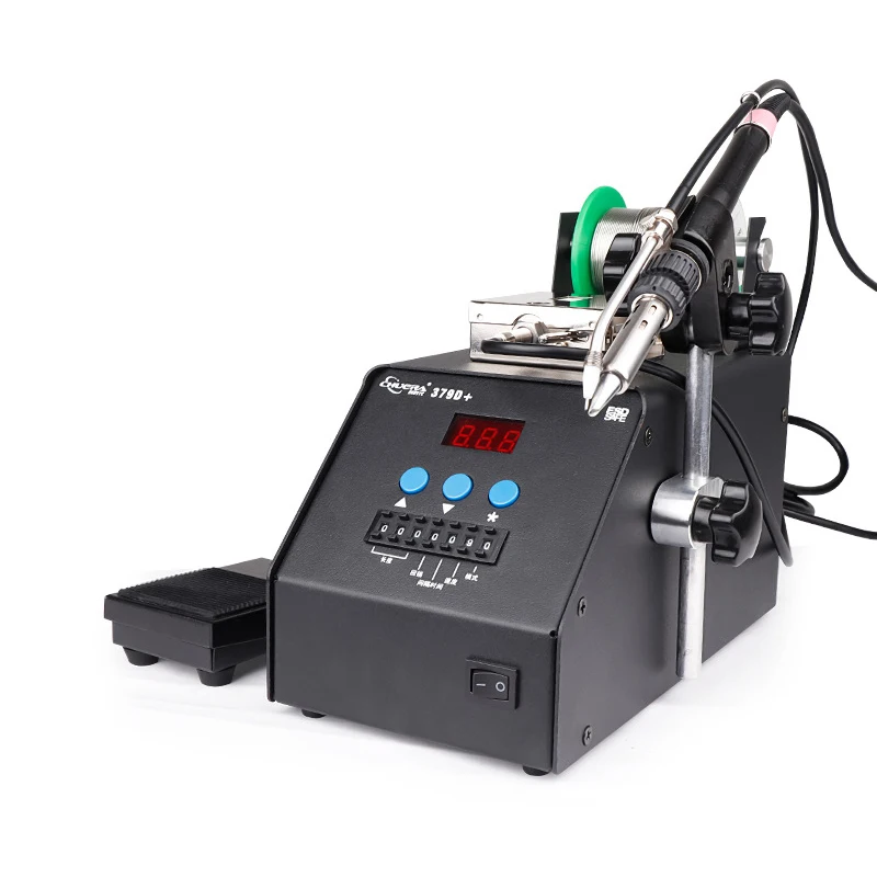 

Hot Selling Industrial Grade CSD-379D+ 150W Digital Display Automatic Feeding Tin Welding Station with Soldering Iron