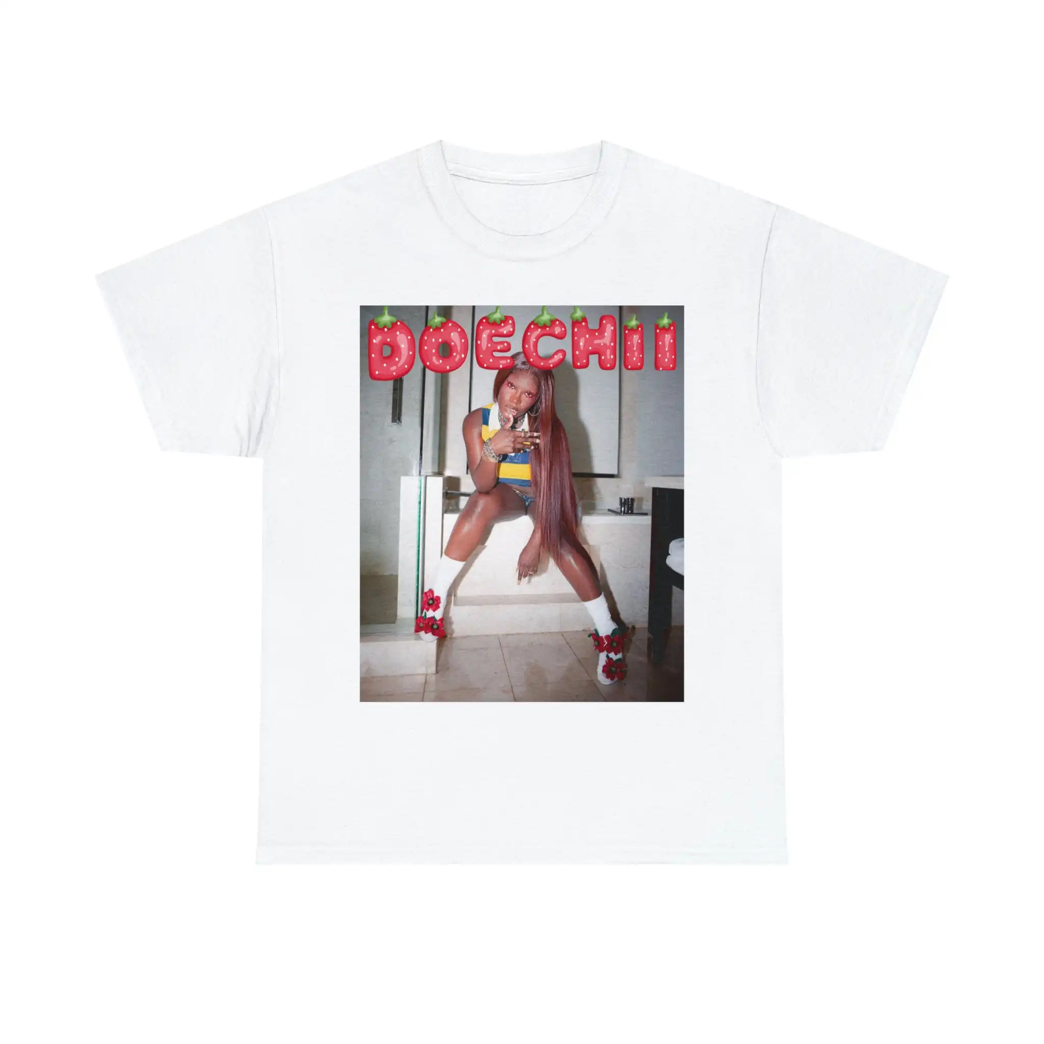 Doechii 3 Unisex Heavy Cotton T-shirt What It is block Boy Booty Drop Doja Cat Scarlet Tour Ice Spice Paced Sza