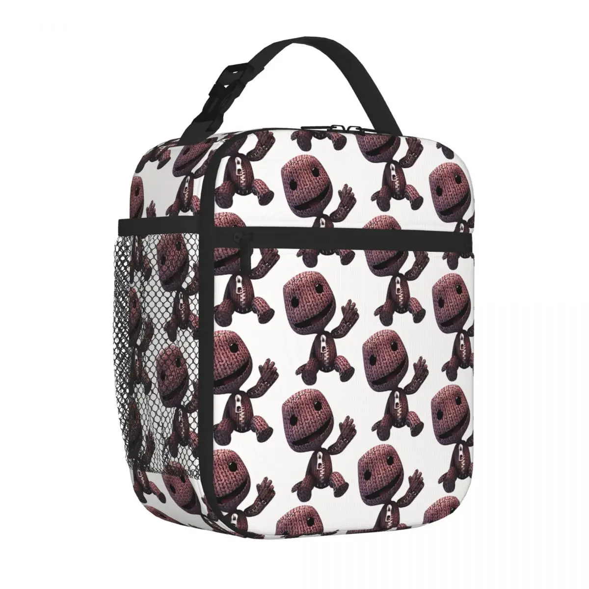 Bolsa de almuerzo pequeña estilo hip hop Little Big Planet SackBoy, la más vendida, para el trabajo de campo, bolsa térmica para comida