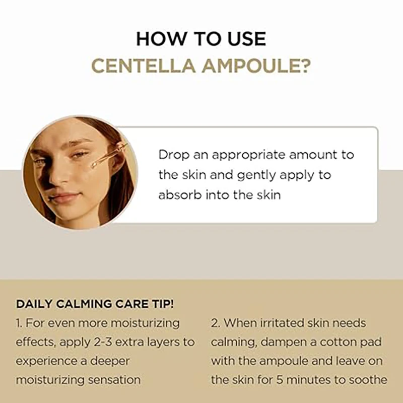 Centella-Juego de cuidado de la piel, esencia hidratante, brillo, calmante y reparador de poros, suavizante Facial, producto de cuidado Facial femenino