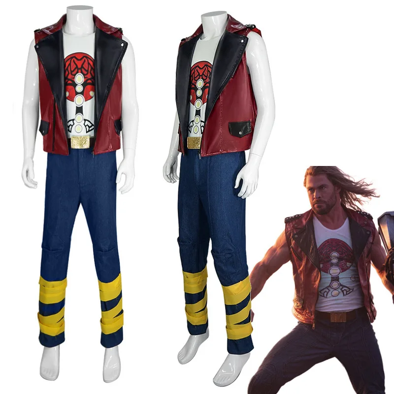

Thor 4 Love And Thunder Thor Punk Vest Sol Same Combat Suit Cosplay Costume