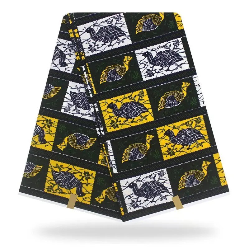 

Новинка 2024, модная ткань с Африканским восковым принтом, 100% хлопок, женское платье, настоящая ткань с восковым принтом Анкары, Гана