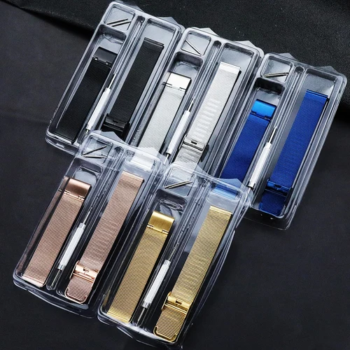 Imagen 1 del producto * Acero 304 * Correa de reloj milanesa 8 mm 10 mm 12 mm 14 mm 16 mm 18 mm 20 mm 22 mm 24 mm 13 mm 15 mm 17 mm 19 mm 21 mm Correa de metal