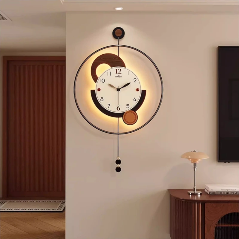 Modern Simple LED Wall Clock Living Room Silent Clock Luxury Creative Metal Casing Nordic Bedroom Wall Clocks Gift Home Decor