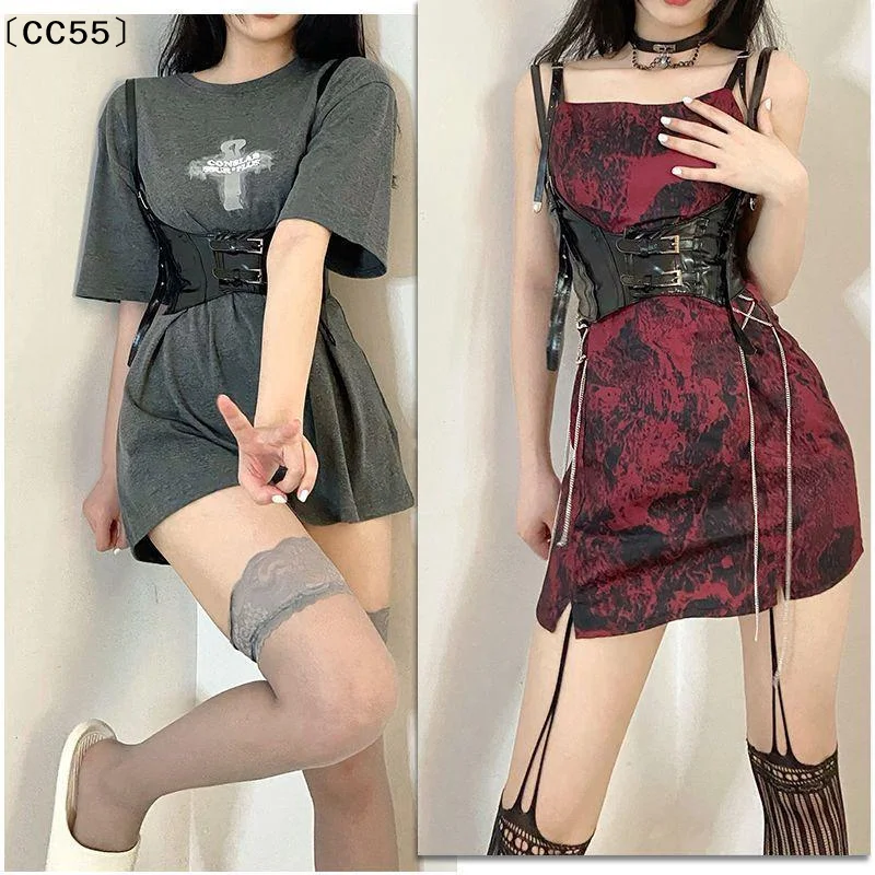 cinto-feminino-largo-de-couro-estilo-corset-cinto-de-couro-de-cintura-a-ombro-para-modelagem-corporal-arnes-corporal-acessorios-de-vestuario-gotico〔cc55〕