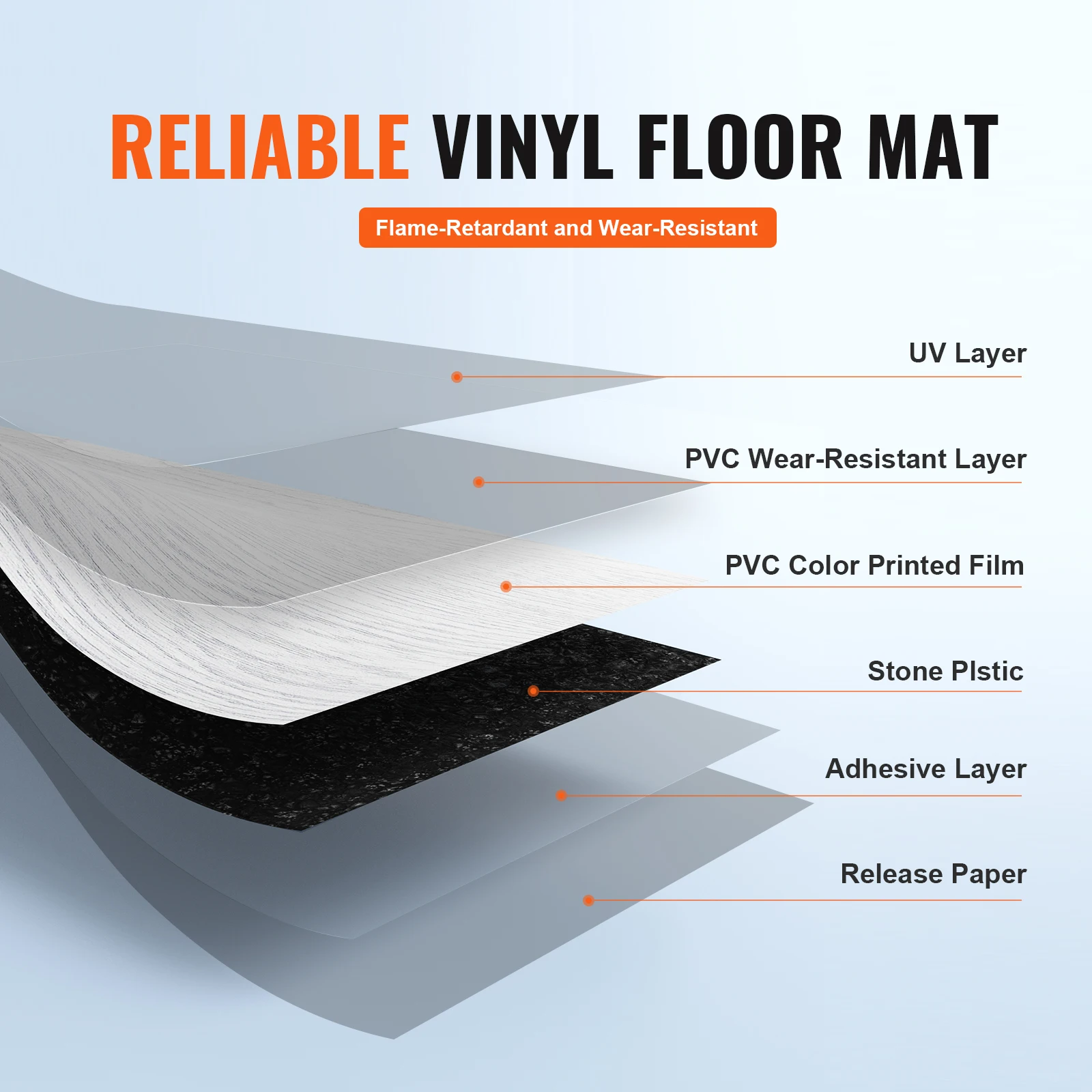 Azulejos de vinilo autoadhesivos de 36 x 6 pulgadas, 36 azulejos de 2,5 mm de espesor, pelar y pegar, suelo DIY de grano de madera gris claro para cocina,