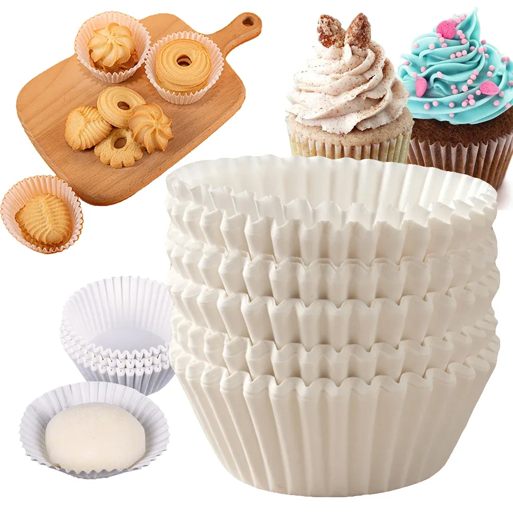 100Pcs Baking Cupcake Liners Greaseproof Cupcake Paper Cups Disposable Small Muffin Cake Mold Kitchen Baking Accessories