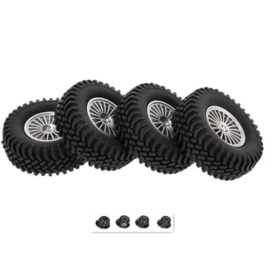 

4PCS 98mm 1.9 inch Rubber Tires With Foam Inserts for 1:10 RC Rock Crawler Axial SCX10 D90 D110 Tamiya CC01 1.9 Inch Tyres