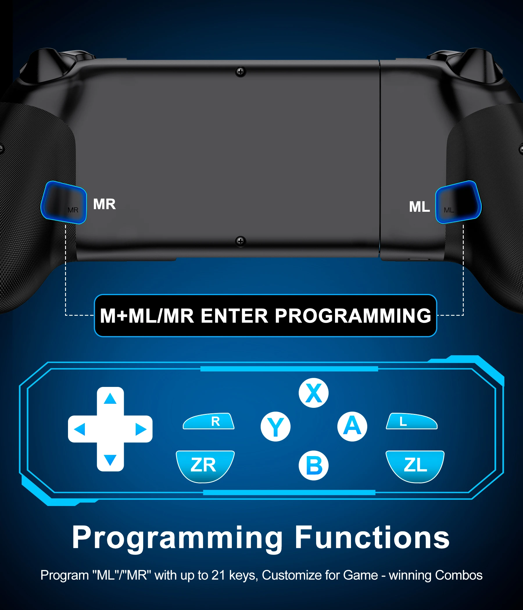 DinoFire MC202 Controller effetto Hall per telefono cellulare Tipo-C Gamepad Maniglia allungabile Stick Android iOS XBOX Cloud Game Joystick