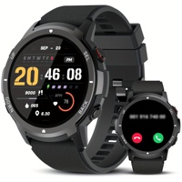 Smart Men's Watch with Wireless Calling, Sleep Monitoring, IP68 Waterproof, 110+ Sports Modes, Compatible with Android IOS