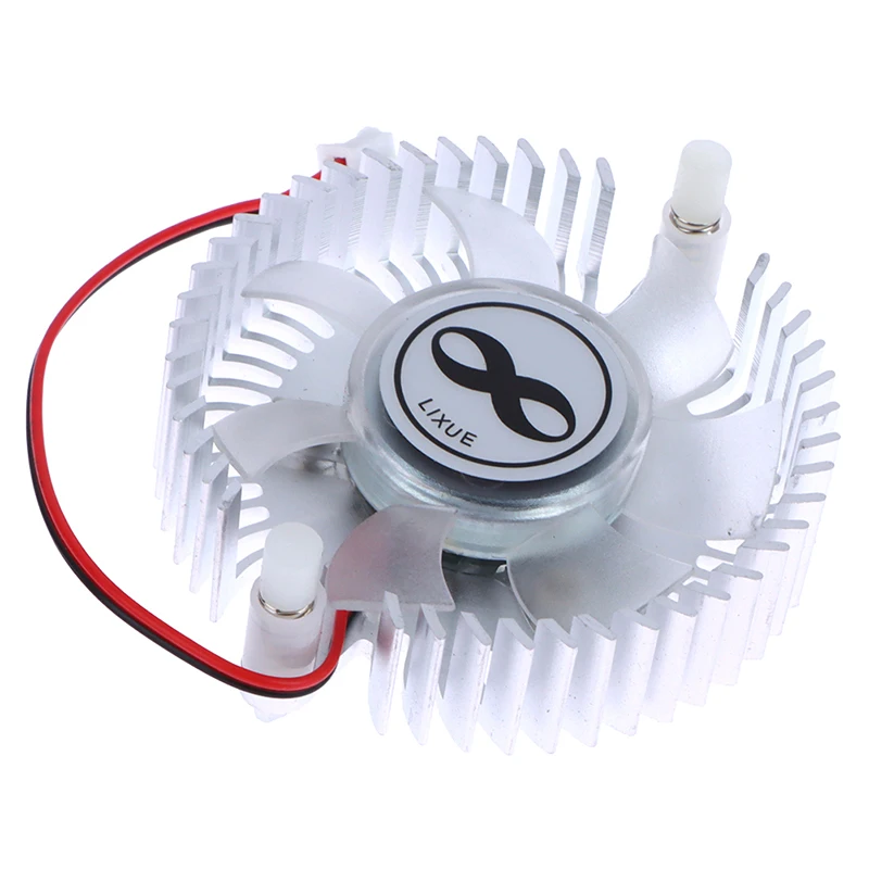 55mm Aluminum Heatsink And 12V Fan Combination Radiator Round Cooler Silent Fan Cooling Radiator Mini Fan Вентилятор Настольный