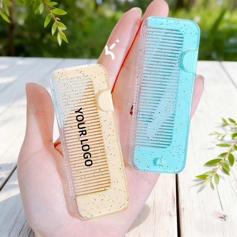 【Logo Custom】50Pcs Customized Girl's Heart Cute Little Comb Portable Organization Hairstyle Gift Customization Wholesale