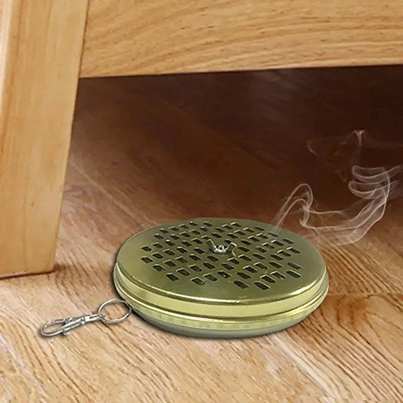 ポータブル鉄製収納ボックス,フック付き,防虫トレイ,金属コイルホルダー,フィッシングボックス,1個