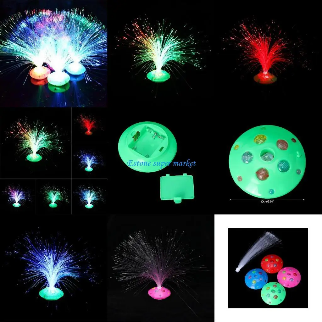 

090B Волоконно-оптический свет Красочные светодиодные лампы для вечеринок Ночная батарея Украшение дома Свадьба