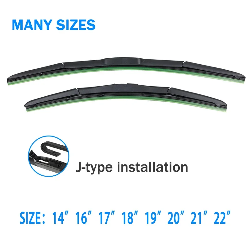 Universal U-type Car Wiper Soft Rubber Wiper HD Quiet Durable Front Windscreen Automotive Wiper 14