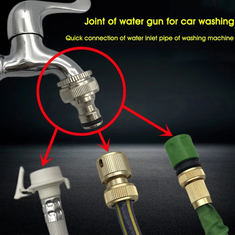 Outside Tap Connector Brass 3/4” & 1/2” Brass Adaptor Threaded Reducer Hose Pipe