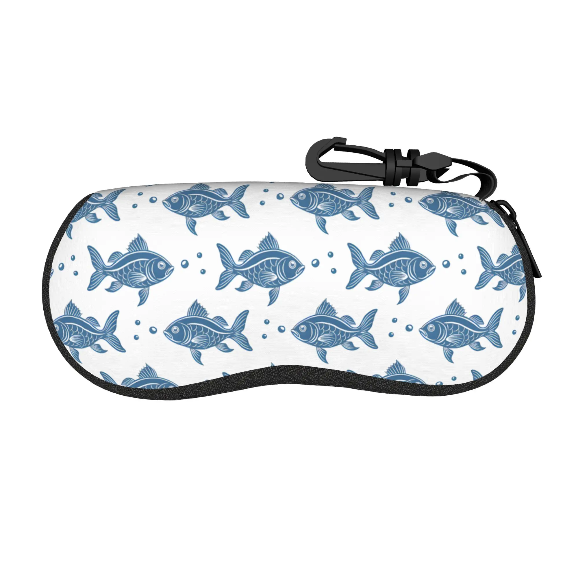 Harajuku Traditional Goldfish koi fish  Glasses Case Portable Accessories  Glasses Storage Box Anti-Pressure Eyewear Container