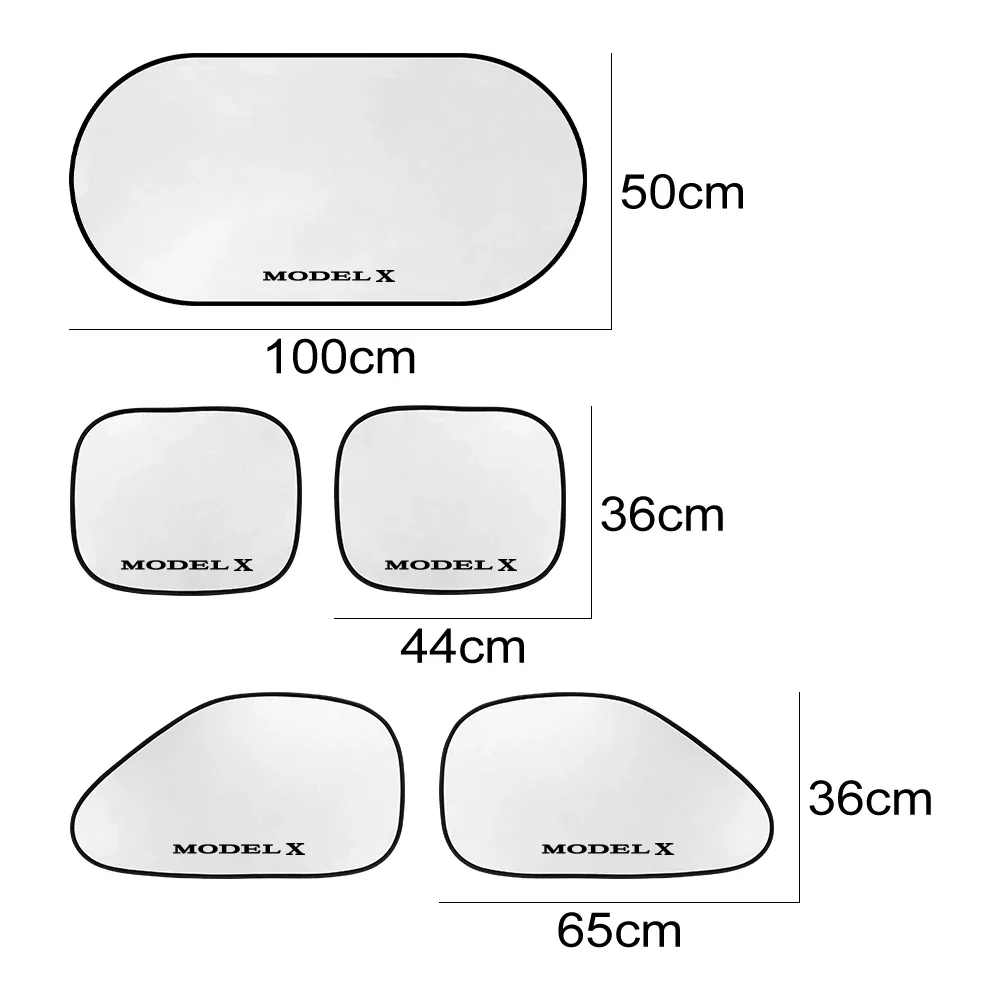 5 pz/set tipo separato parasole per finestrino dell\'auto visiera protezione per raggi UV accessori Auto per Tesla Model 3 X S Y P100D SpaceX