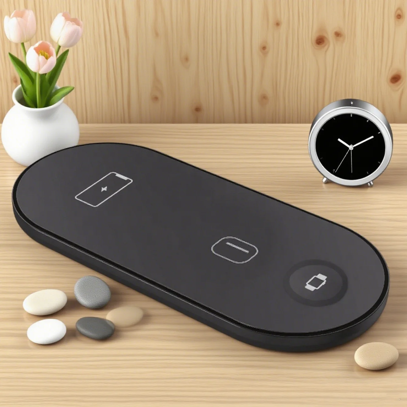 30W Fast Wireless Charger Pad, 3in1oWireless Charging Station, Multiple Devices For IPhone 16/15/14/13/12, For IWatch,For AirPod