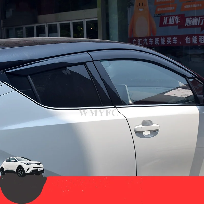 

Window Visor For Toyota CHR C-HR Izoa 2017 2018 2019 2020 2021 2022 Weathershield Sun Rain Deflectors Guards Car accessories;