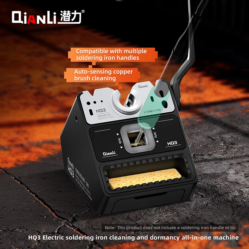 QIANLI HQ3 Electric Soldering Iron Cleaning and Dormancy All-in-one Machine Auto-sensing Cleaning Port Soldering Iron