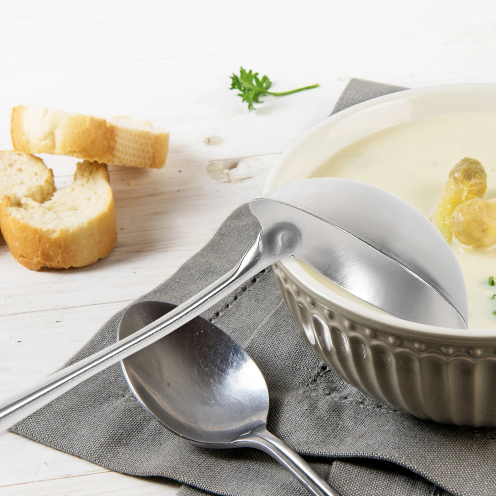 

Porridge Spoon Stainless Steel Kitchen Tool Multifunctional Home Cooking Utensil Smooth Design