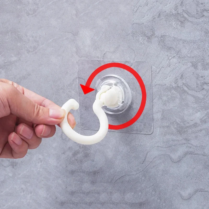 1pc Nail Free Traceless Household Ceiling Hook Hole Free Large-Sized Mosquito Net Bed Curtain Hook Adhesive Kitchen Load-Bearing view 5