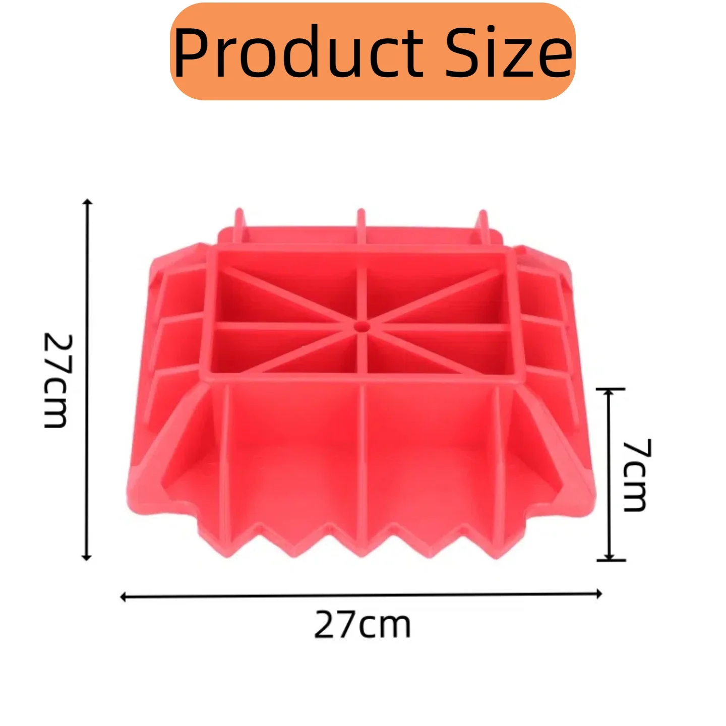 ABS Red Modified Reinforced Nylon Jack Off-Road Base Lifting Jack Surface Pad to Alleviate Jack Hoisting Sinkage