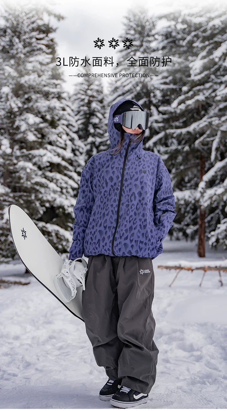 2026 John Snow Skianzug für Damen und Herren, Wasserdicht, Winddicht, Warm, Vollständig Gummiversiegelt, Neuer Ski-Oberteil – Detail 31