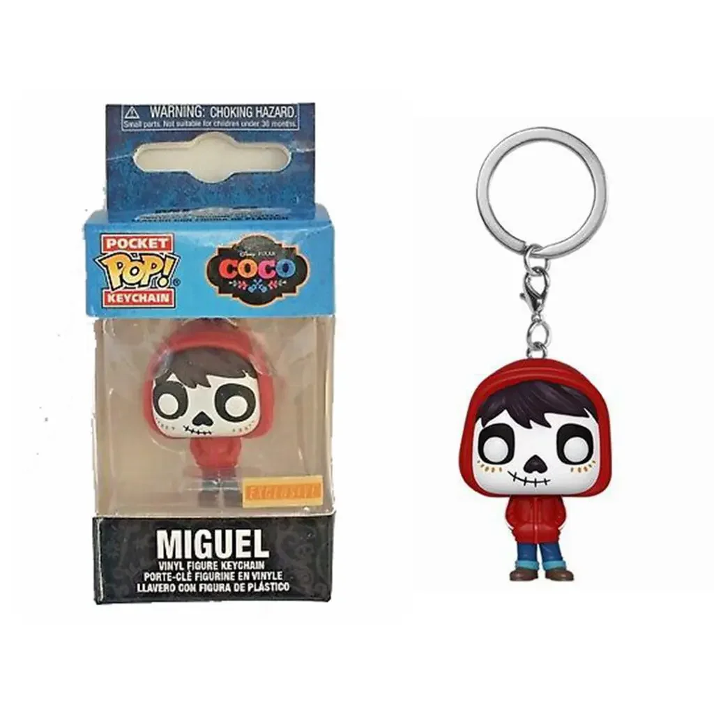 DISNEY PIXAR MOVIE COCO FUNKO POP Keychains Pocket POP COCO Miguel Exclusive Action Figure Toys Keychain for Ornaments Gifts