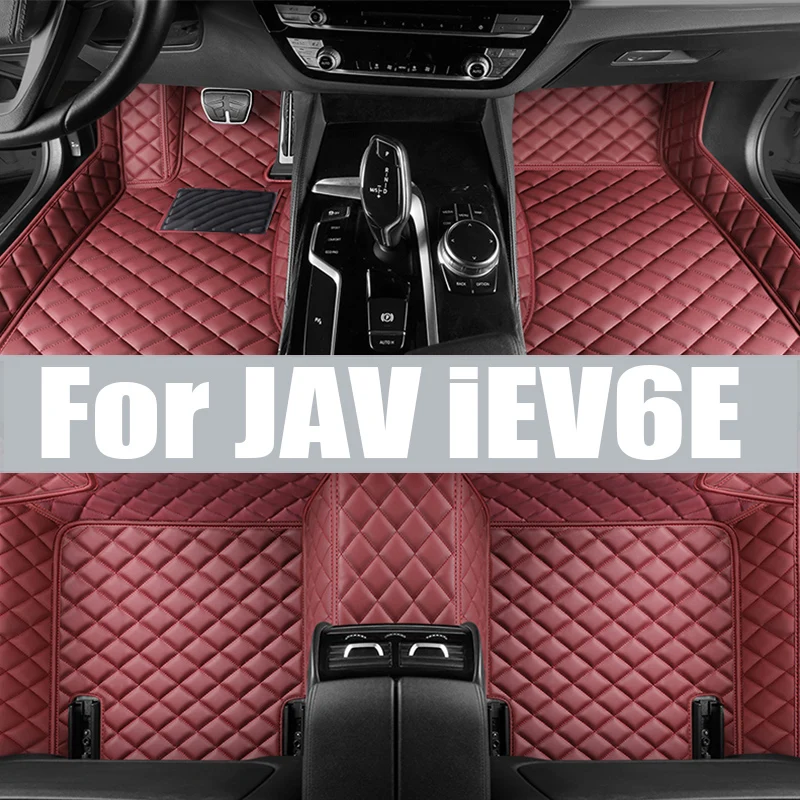 

TPE Car Floor Mats For JAV iEV6E iEV20 JAC E Sei1 2017 2018 2019 2020~2024 Waterproof Leather Pads LHD Foot Rug Auto trunk mat