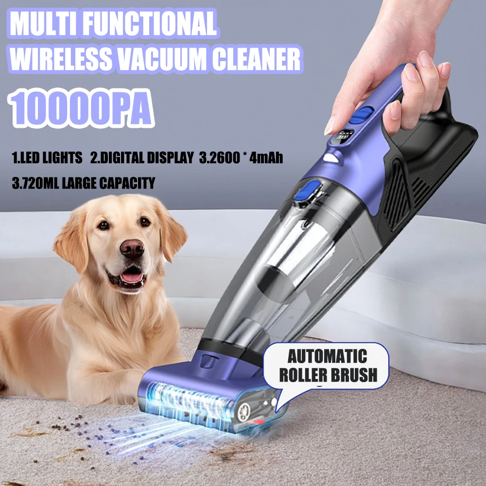 

10000PA Car Vacuum Cleaner Powerful Wireless Auto Vacuum Cleaner Strong Suction Handheld Wireless Vehicle Vacuum Cleaner for Car