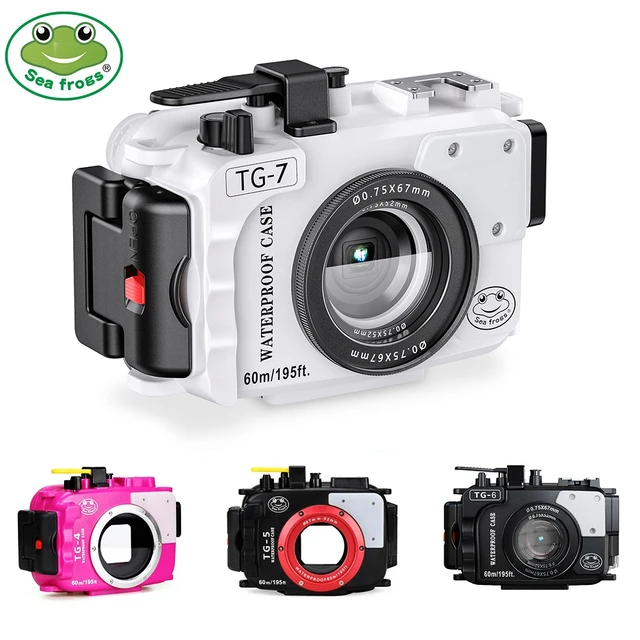 Hajrogs-スキューバダイビングカメラケースカバー,水中写真機器,防水カメラハウジング60,Rolmpus tg 7 tg 5 tg 6 -  AliExpress 44