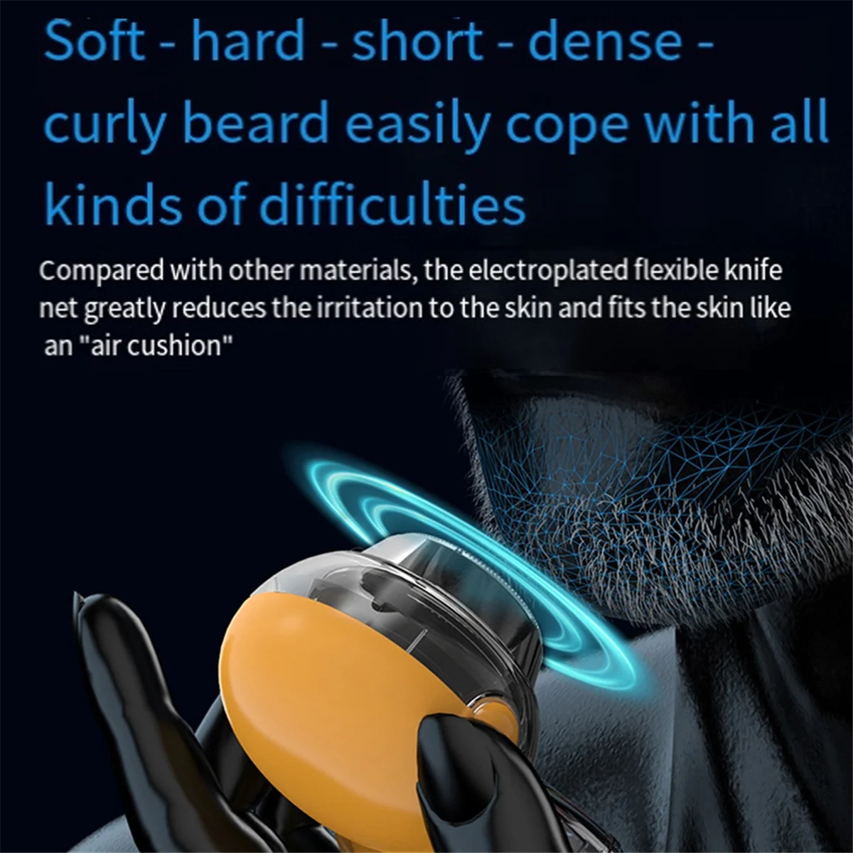 AstronsomElectric-Rasoir électrique pour homme avec lumière RVB, portable, USB, mini rasoir de voyage B