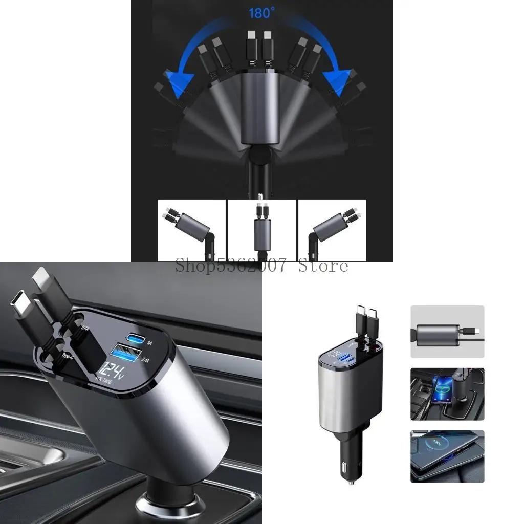 빠른 충전 자동차 충전기 2 USB C 휴대폰 다양한 자동차 모델 40JB