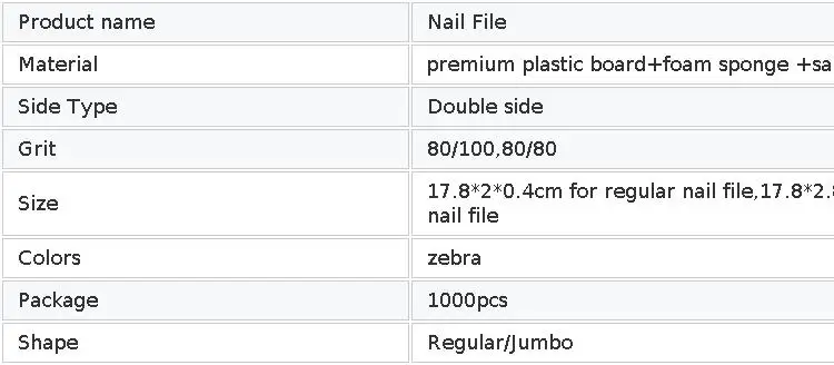 1000Pcs Big Size Nail Tools Nail Files for Nail Coarse File Emery Board Manicure Nail Buffer