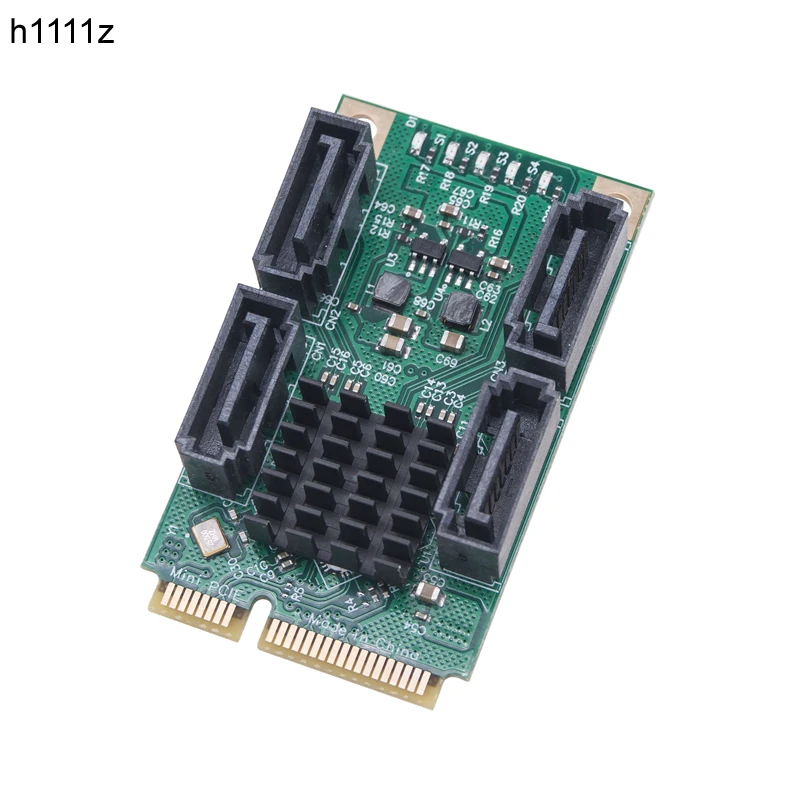 Mini PCIE to SATA Card Mini PCI Express to 4 Port SATA3.0 6Gb Expansion Card Riser Converter SSD HDD SATA3 Controller Multiplier