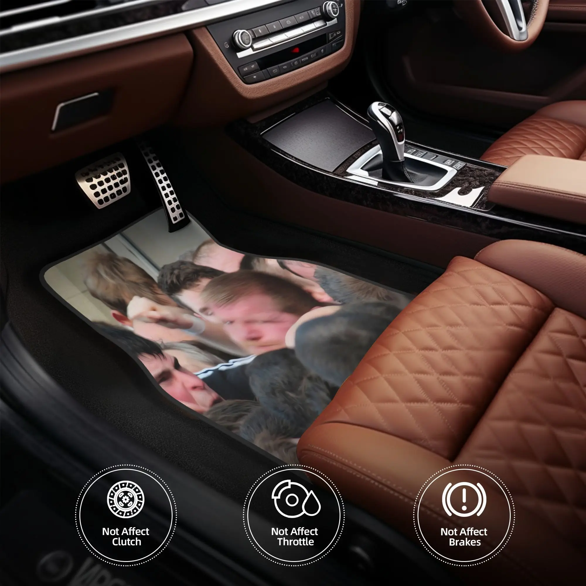 4 pièces les tapis de sol de voiture Scrum, durables, adaptés aux voitures, cadeau idéal, tapis intérieurs de véhicule, conception ludique, tapis durables, tapis de voiture,