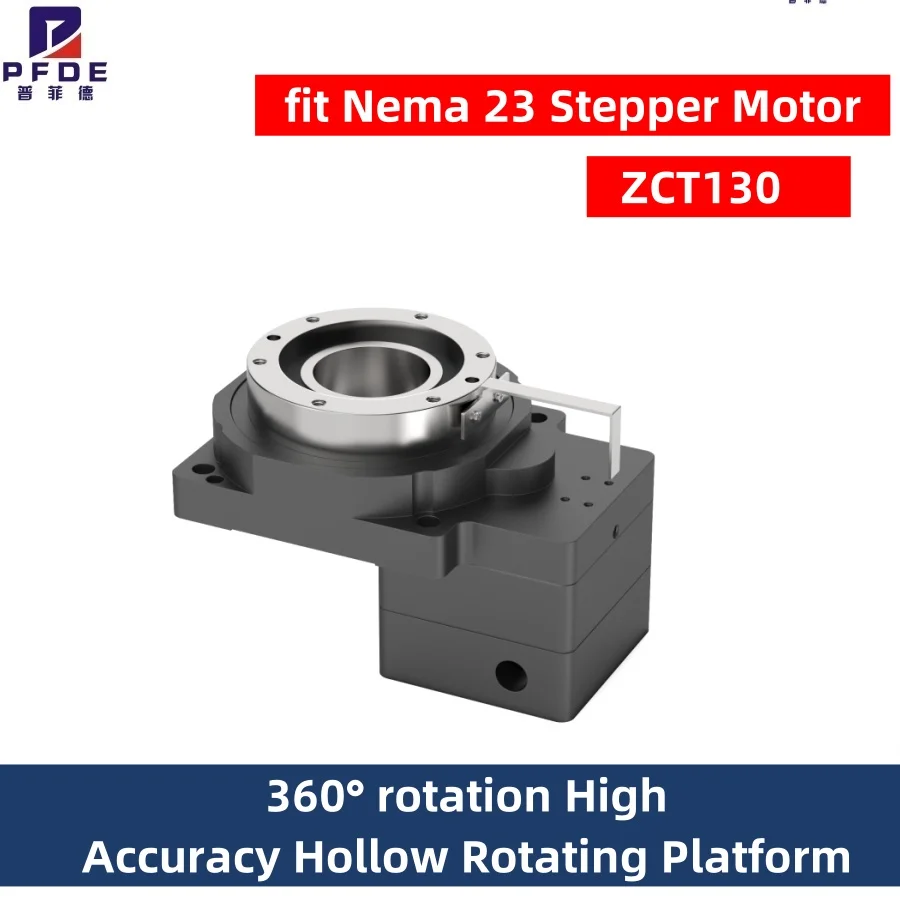 360° rotation High Accuracy Hollow Rotating Platform Rotary Positioners fit Nema 23 Stepper Motor Replace Cam indexer/DD motor