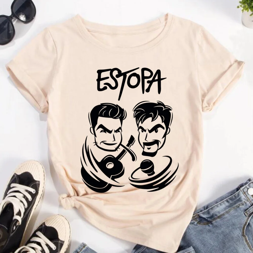 Estopa Tee women harajuku Japanese Y2K tshirt girl Japanese clothing