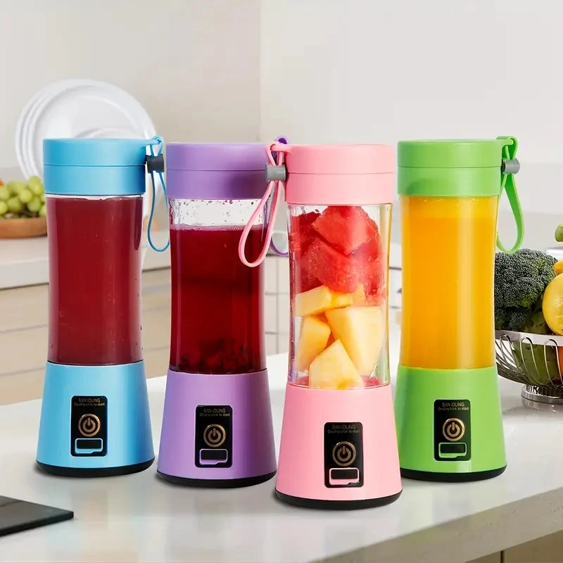 Portable Fruit Juice Blenders Summer Personal Electric Mini Bottle Home USB 6 Blades Juicer Cup Machine For Kitchen