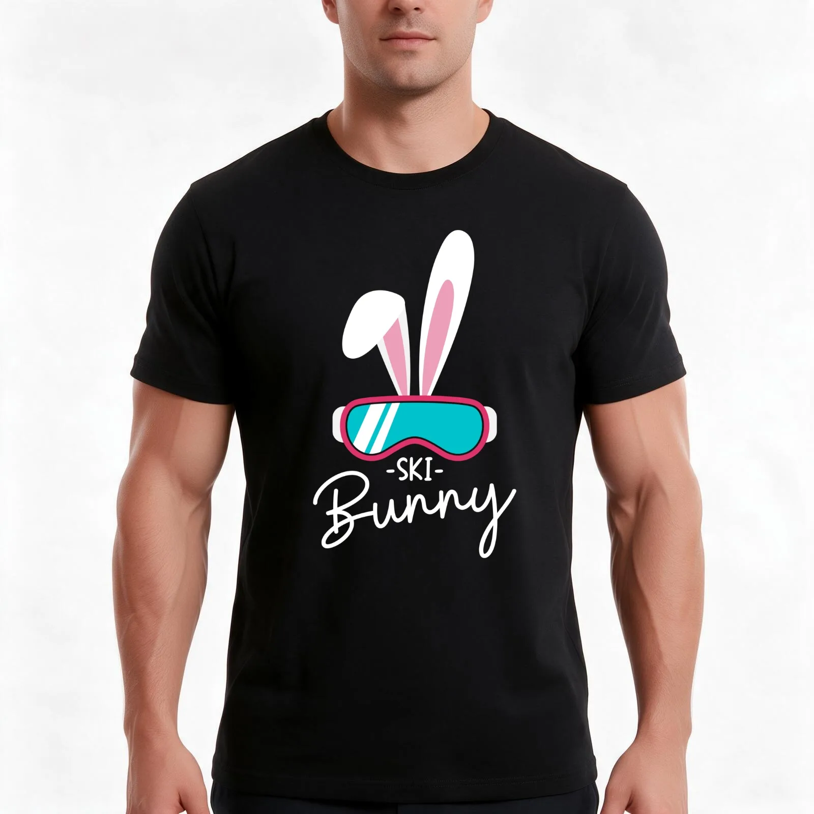 Ski Bunny Apres Ski Funny Wintersport Party T-Shirt, Summer Casual Cotton Tee, Oversized Streetwear Tops, Vintage Graphic Print