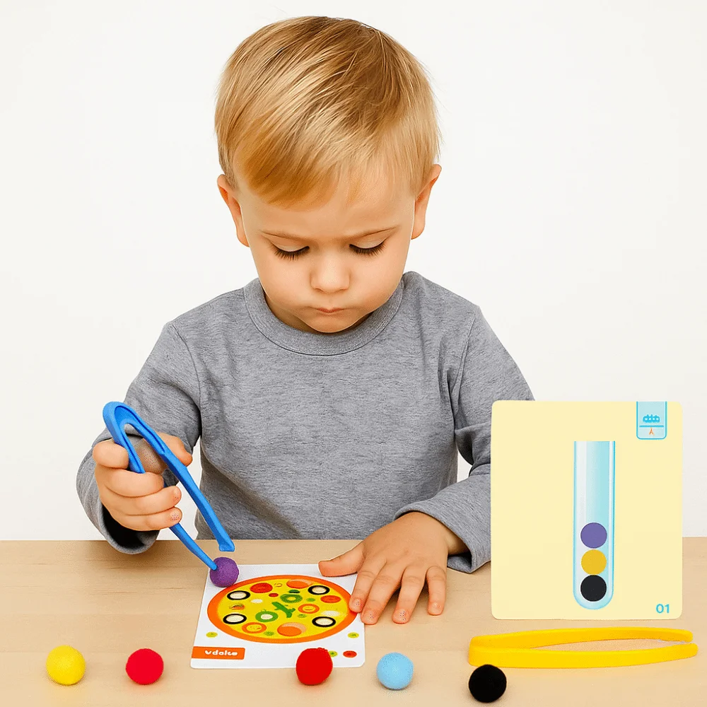 Papierklemme Plüschball Montessori Spielzeug Muster Farbsortierung Kinder Klassifizierung Spielzeug Mehrzweck Farberkennung