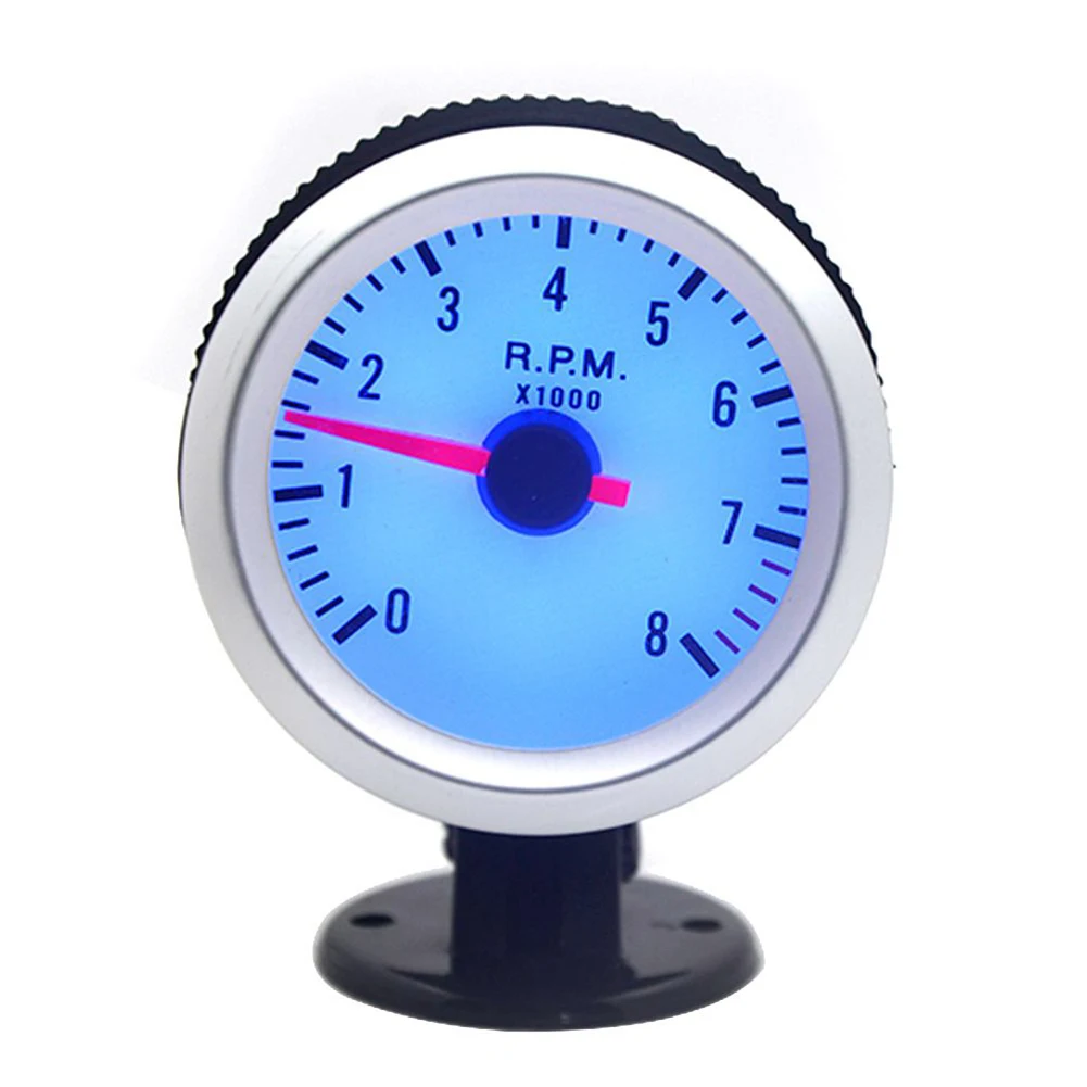 

//High Quality Tachometer Gauge Rev Counter Tacho Pointer 000 RPM 12V 12V Petrol Vehicles Auto Parts Blue Backlight//
