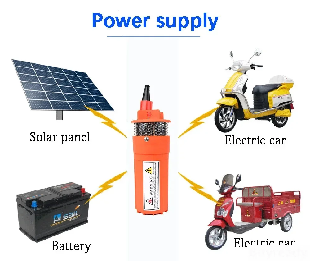 Kit de Pompe à Eau Solaire, Pompe Submersible à énergie Solaire 800L-h