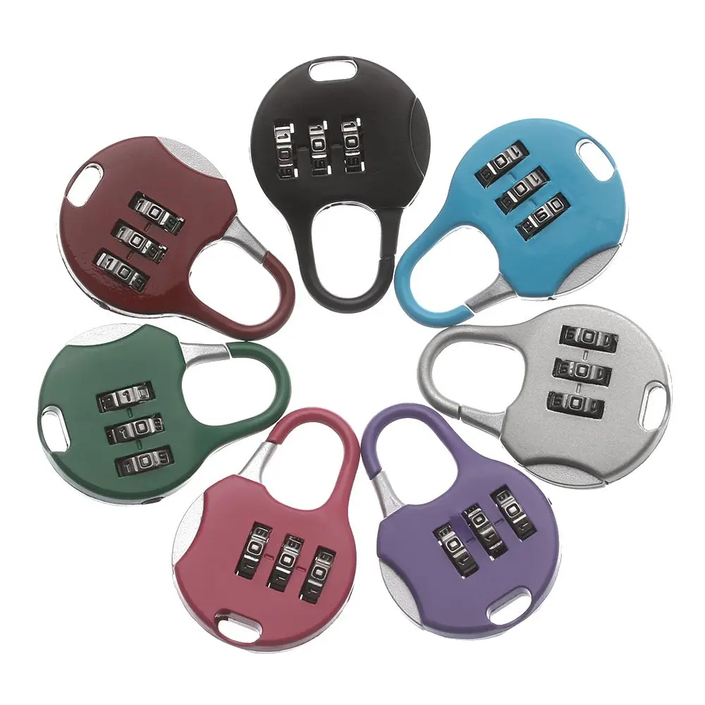 1pcs Gift Mini Gym Travel Suitcase Luggage Locker Case Supply Padlock 3 Digit Dial Security Tool Password Lock