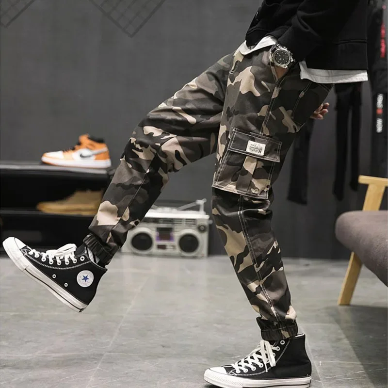 Joggers Camouflage Casual Cargo Pants Men Cotton Trousers Mens Clothes Streetwear Korean Hip Hop Harem Pants 7XL Male Pantalones