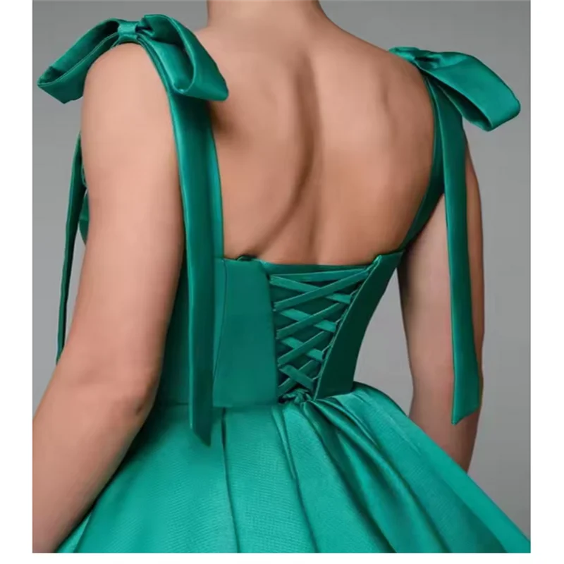 Spaghetti Straps Homecoming Dress with Bow Sweetheart Short Prom Dresses Mini Evening Party Ball Gowns with Pockets customized